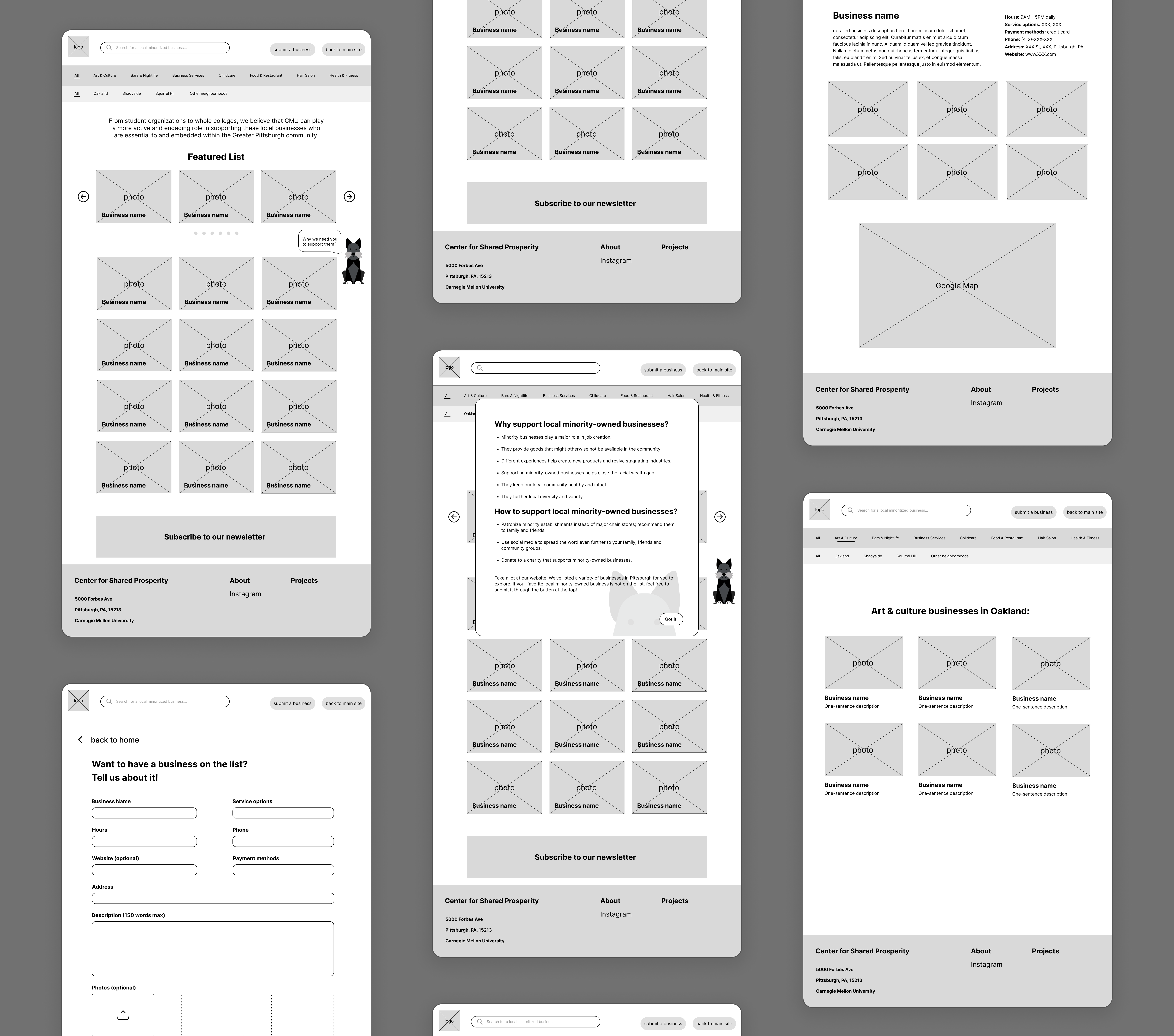 lo-fi wireframes